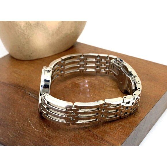 Movado Women's Watch 0607051 Esperanza Black Dial Swiss Quartz Silver Steel 28mm - Picture 8 of 13